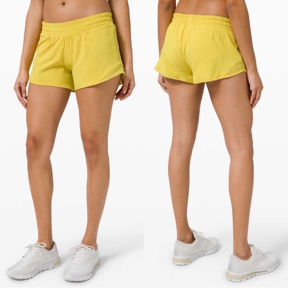 Lululemon 4” Hotty Hot Shorts - Yellow